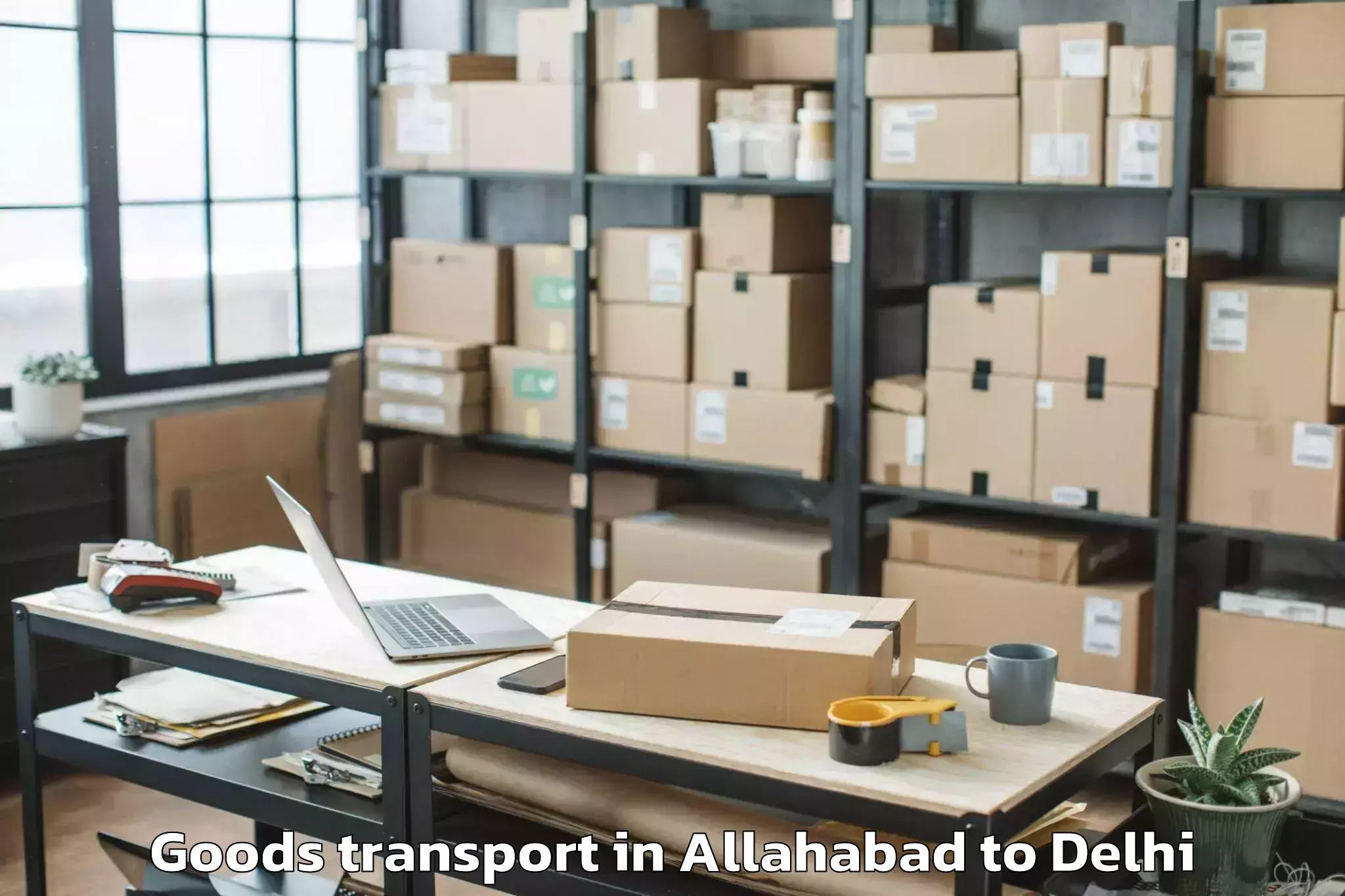 Easy Allahabad to Naraina Goods Transport Booking